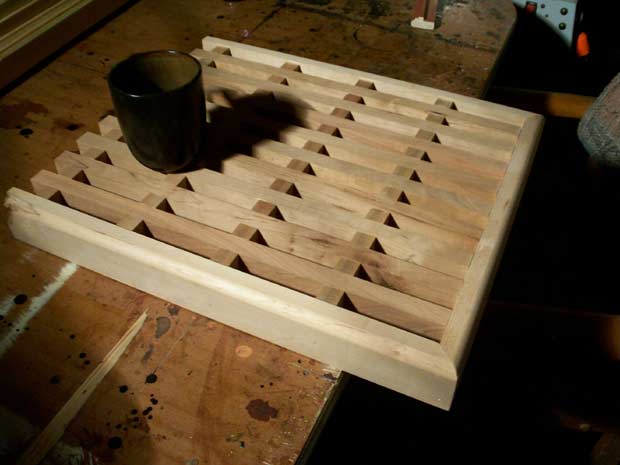 Hand Crafted Solid Cherry Lattice Countertop
