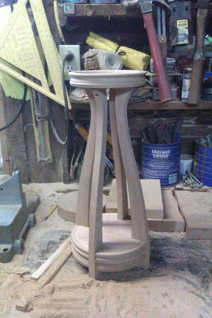 Handcrafted Solid Cherry Lamp Stand