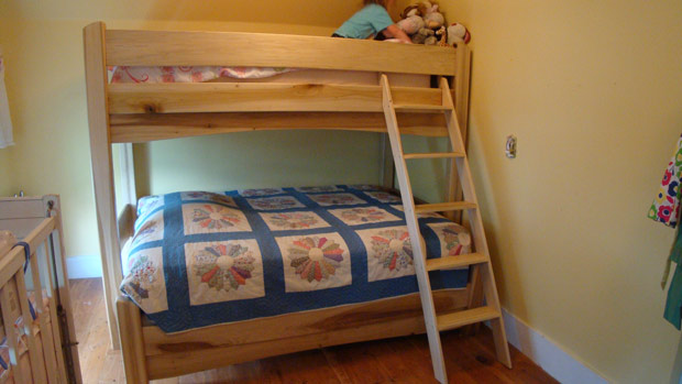 Hand Crafted Solid Poplar Bunk Bed/Loft: Group