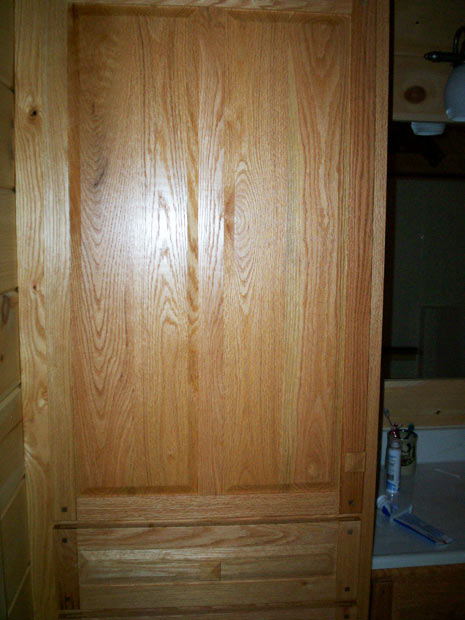 Hand Crafted Solid Oak Bathroom Vanity and Cabinets: Grove