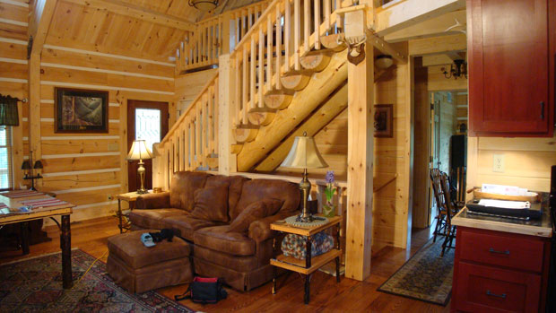 Hand Crafted Solid Spruce and Pine Straight Staircase: Shank