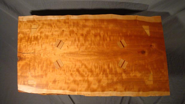 Hand Crafted Solid Cherry Wood Slab Coffee Table